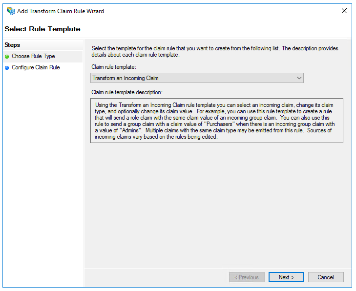 Transform an Incoming Claim