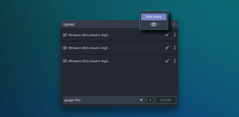 Search for uploaded files